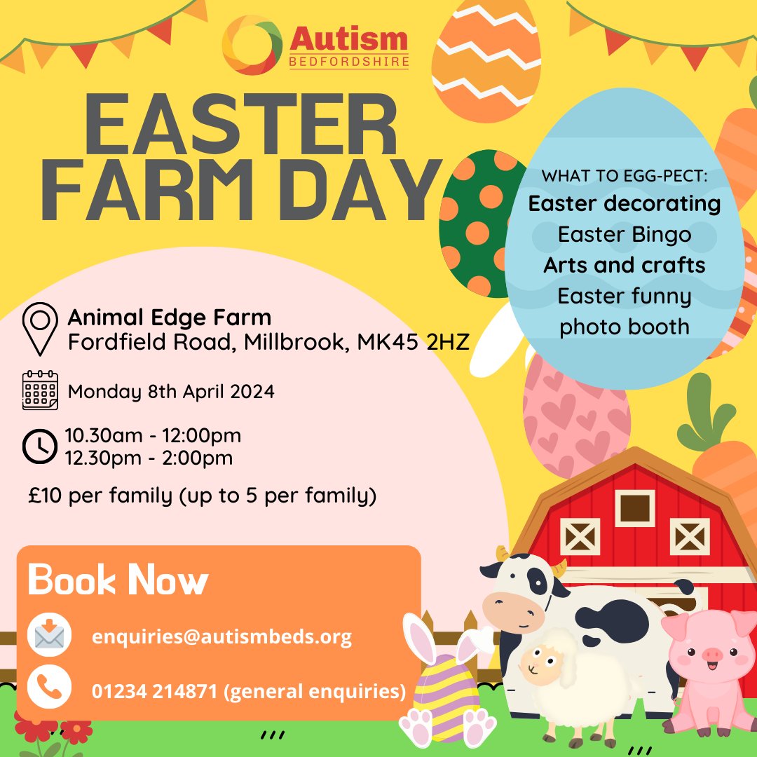 Autism Bedfordshire have some fantastic easter half term events running. Check out these posters.