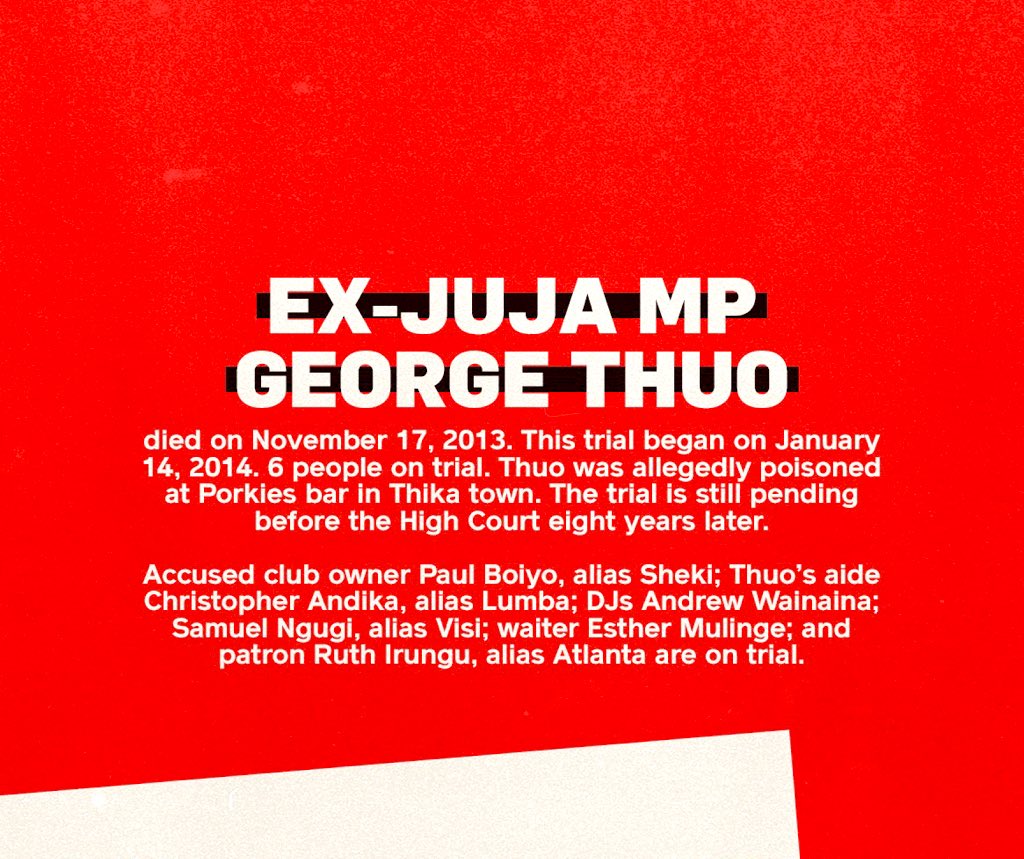 The backlog of unresolved cases is a stain on our justice system.The pursuit of justice cannot be indefinite. In Jan 2023, 6 suspects accused of killing former Juja MP George Thuo were found to have a case to answer. Just how long must we wait for justice #DelayedJustice