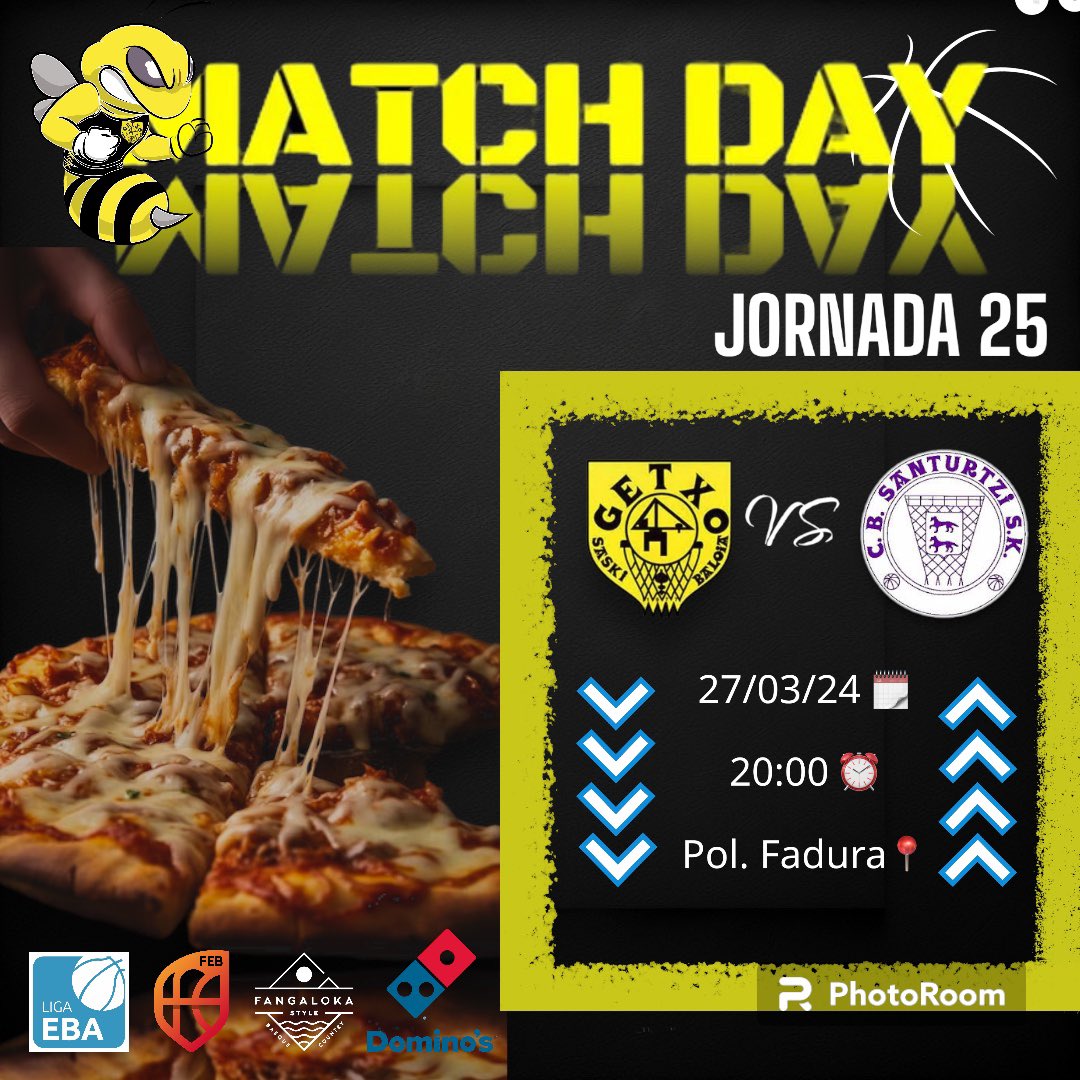 GAMEDAY|🏀🍕 Que mejor que disfrutar de un derbi bizkaino en la categoria, que disfrutando de unas increibles pizzas a cargo de nuestro queridisimo @luisnativ como buen hombre de palabra que es. Acercate a Fadura a disfrutar de una increible tarde en familia. #Luislmejor