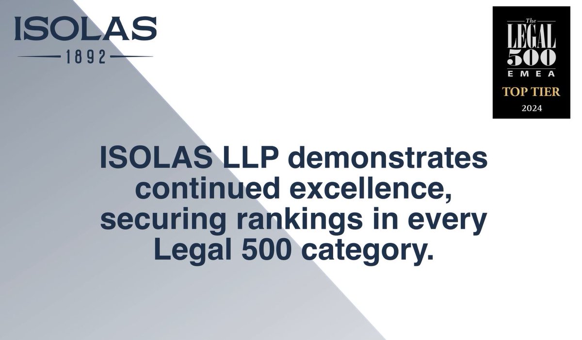 ISOLAS Lawyers Recognised for Excellence ISOLAS LLP demonstrates continued excellence, securing rankings in every Legal 500 category. gibraltarlawyers.com/news/isolas-la…