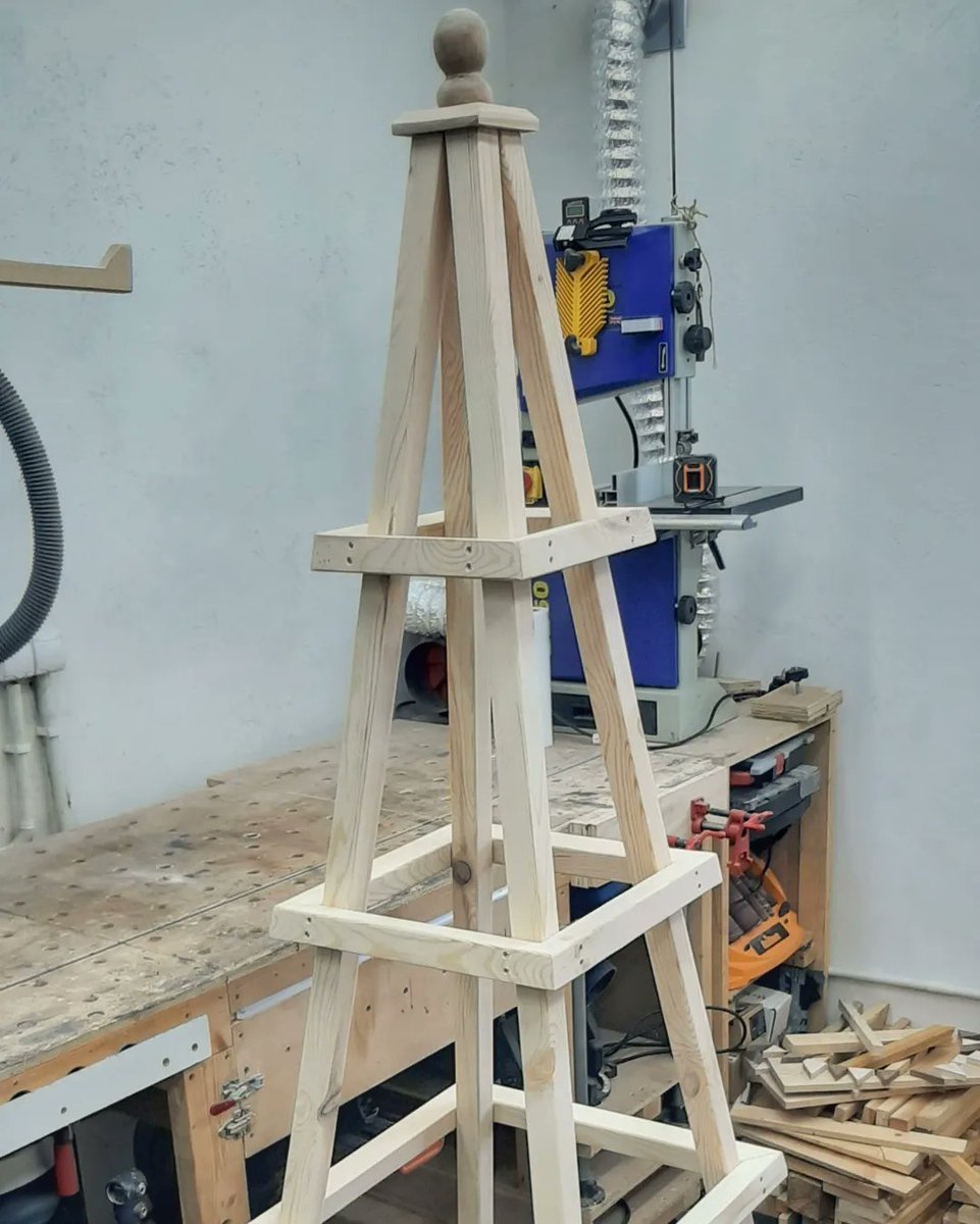 CasualDIY's tweet photo. Just made this garden obelisk. Made from cheap construction lumber went over my rose. Hopefully she will appreciate all the hard work I've put into making this obelisk😅

Full video with detailed building process is on my channel, go ahead and check it out. https://t.co/RuQ7O5vPQd