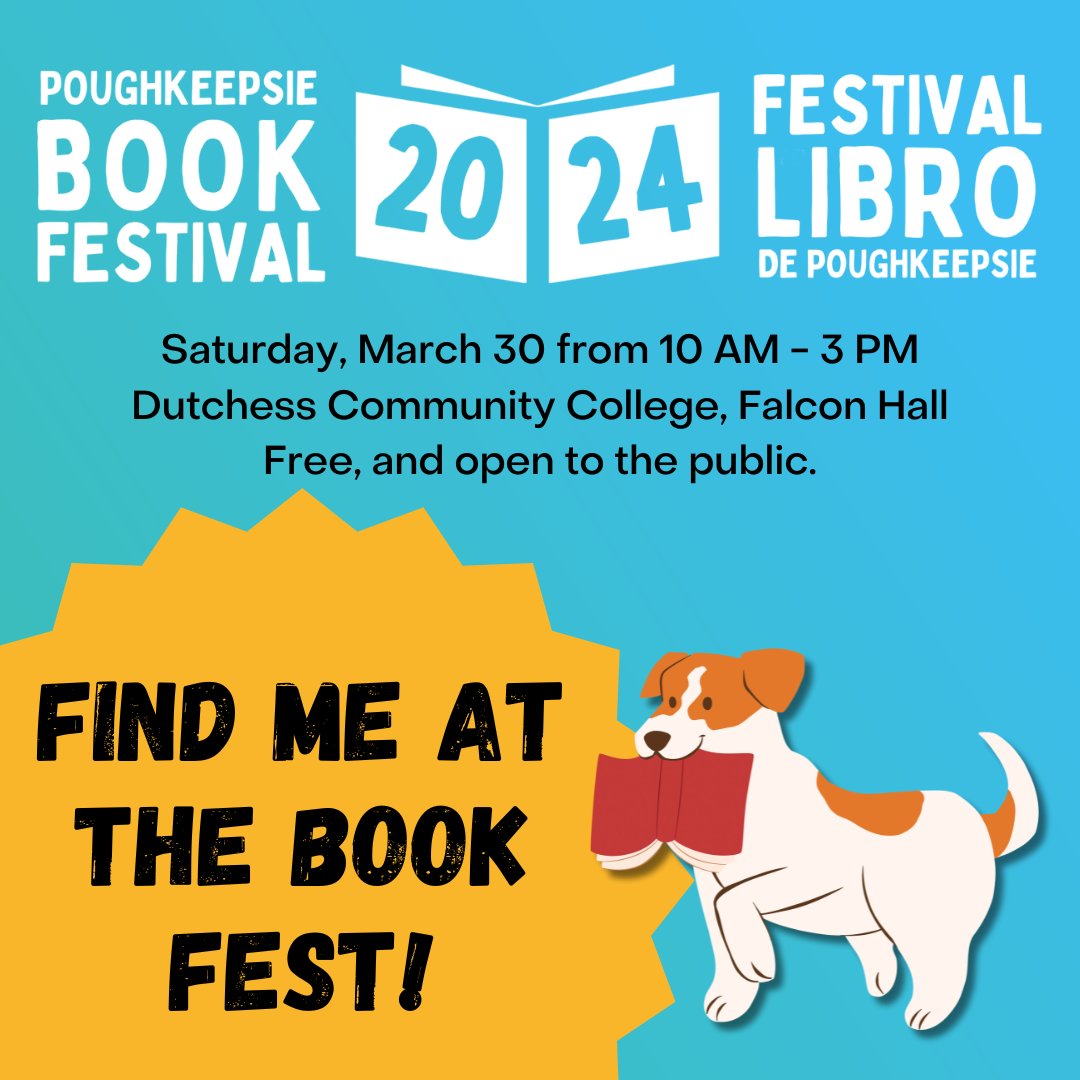 This will be a wonderful event. Stop by and say hello - hope to see you there! #childrensauthor #booksigning #bookfair #pokbookfest #poughkeepsiebookfest #bookfestival #hudsonvalleyevent #familyevent #shopbooks #childrensbooks #picturebooks #authorsigning