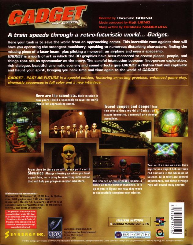 Jeu Gadget Past As Future Pour PC - Version Française Avec Notice - Occasion Bon État