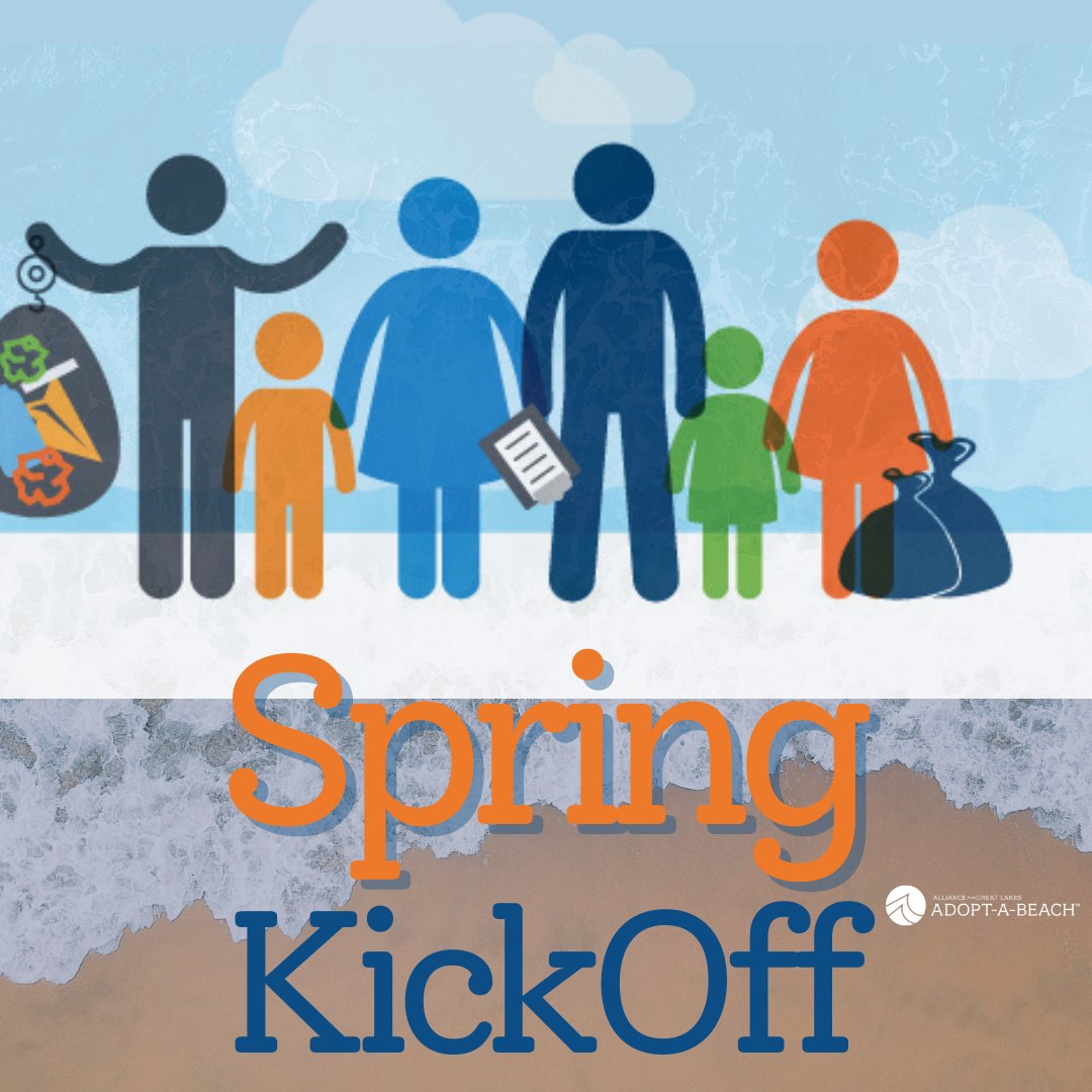 Mark your calendar! 📅 Adopt-a-Beach Spring Kickoff is Friday, April 26 – Sunday, April 28. Every year, thousands of Adopt-a-Beach volunteers come together to keep our Great Lakes beaches clean. It’s easy to join in. Visit bit.ly/4akfZjV and find a cleanup near you.