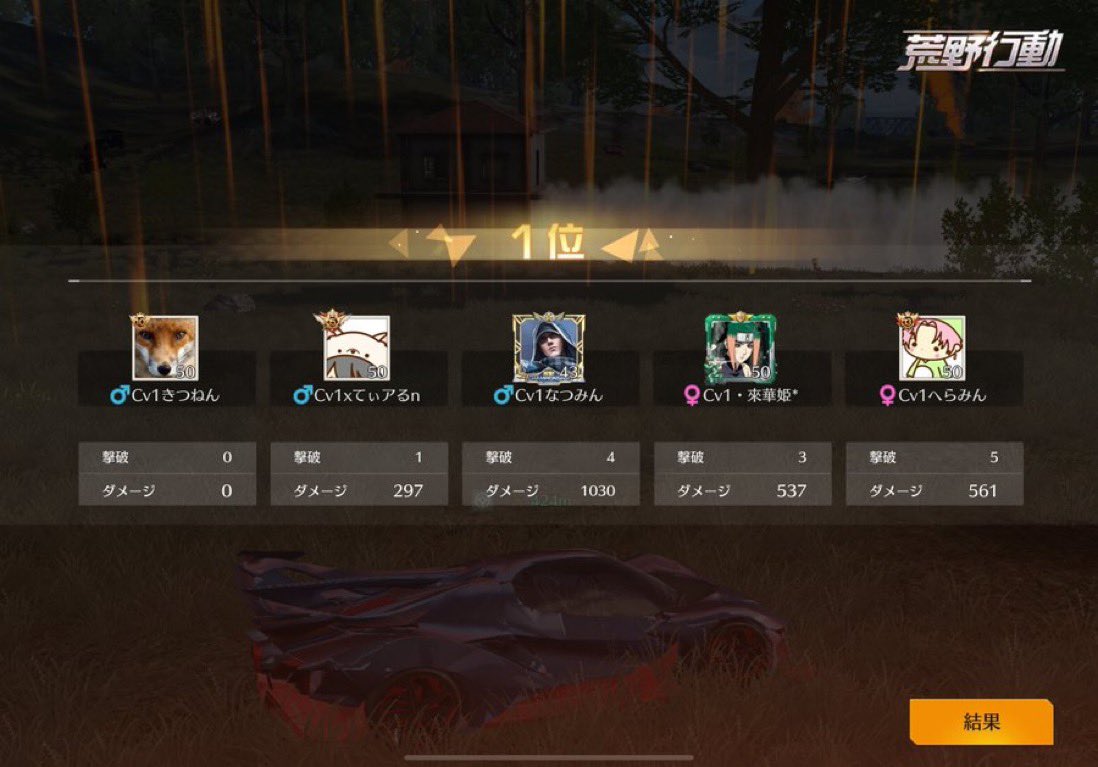 3日ぶりの荒野行動下手だったけど最近チーム悪くないね