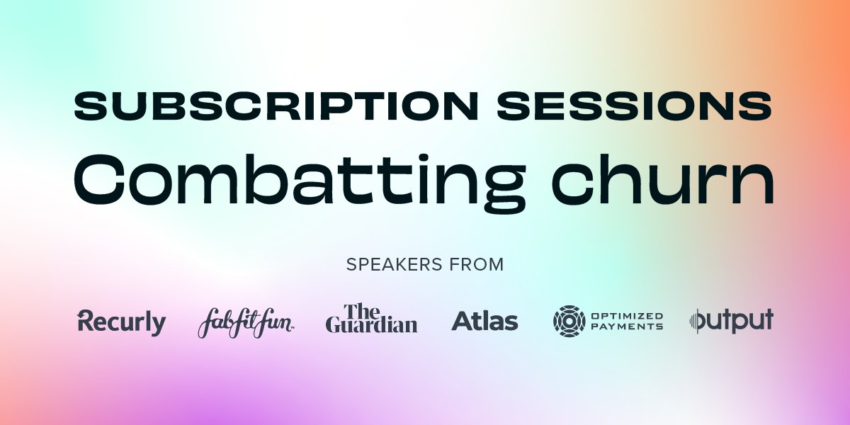 Don't Miss Out! Join Us for the 'Subscription Sessions: Combatting Churn' Webinar. Learn how to boost your business from industry experts! Register now and secure your spot! REGISTER: recurly.com/events/subscri… #optimizedpayments #fintechwebinar #subscriptions #recurringpayments