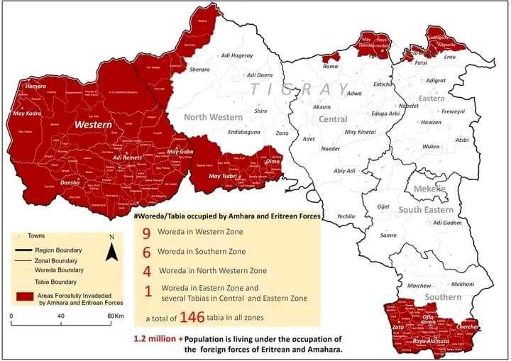 @_AfricanUnion @UN @UNGeneva @MikeHammerUSA @reda_getachew @EU_Commission 8/ After the bloody war that broke out in Tigray and spread to other neighboring states, the state of West Tigray and part of South Tigray was occupied by Amhara forces. Said #Tigray interm regional administration #AmharaOutOfTigray #EritreanTroopsOutOfTigray @AfricanUnion