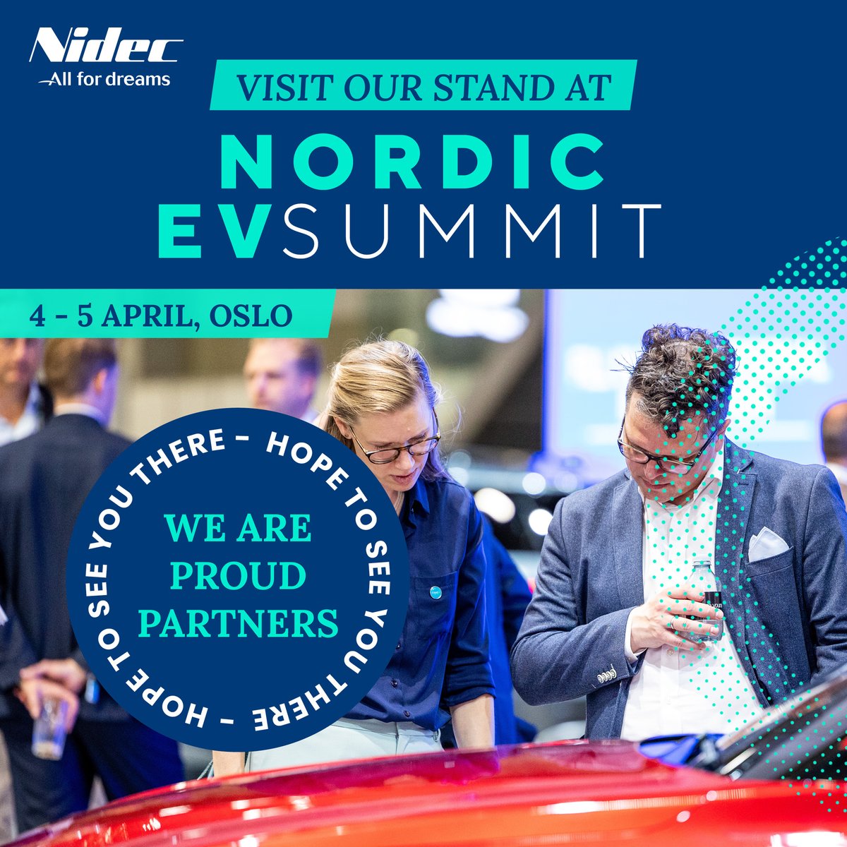 We will be attending the Nordic EV Summit, 4-5 April, Oslo. Join us and discover more about the latest trends on the EV market and how our EV charging technologies are contributing to a greener, more sustainable future. 

📱: hubs.la/Q02qWL3B0
👉: hubs.la/Q02qWH2H0