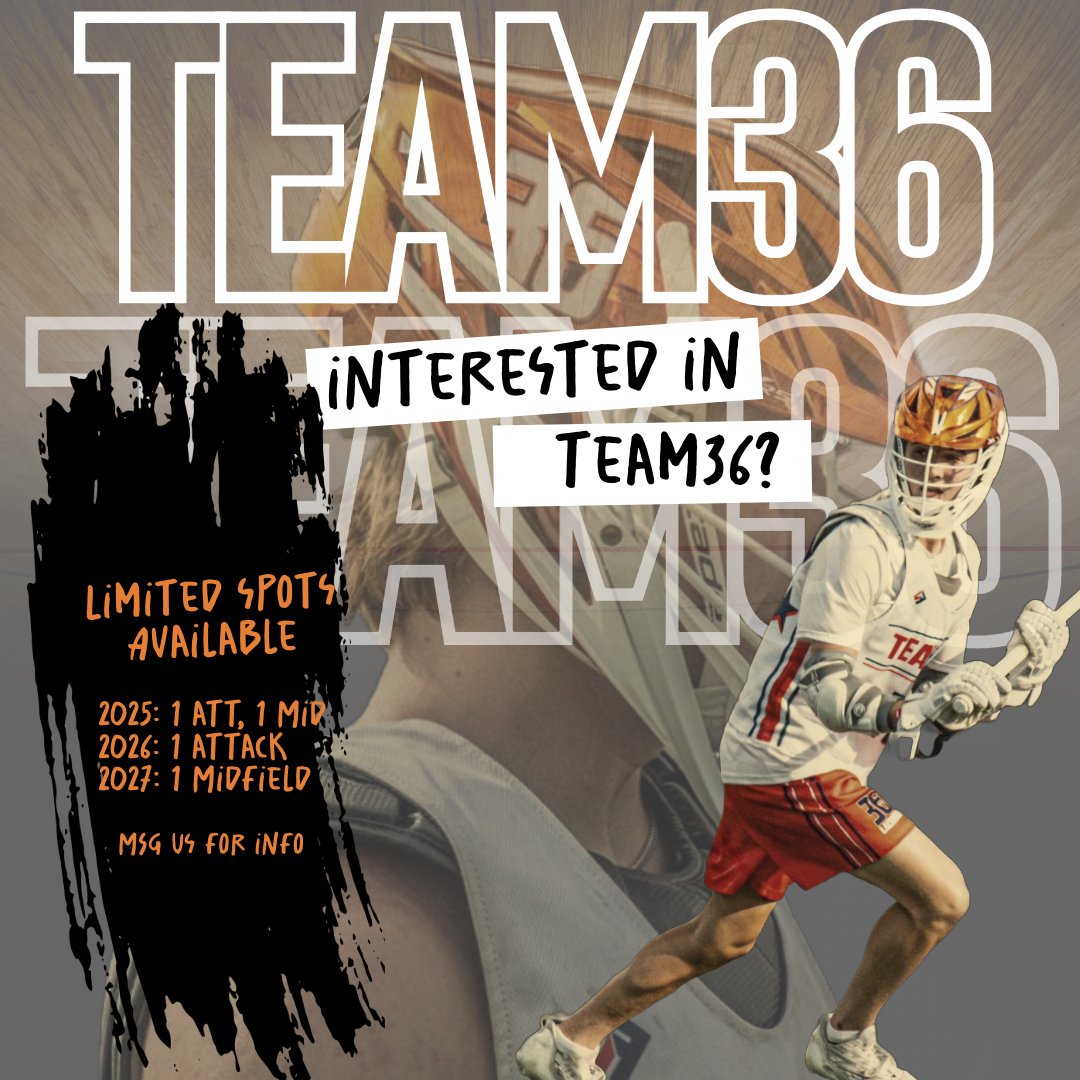 Had a couple openings pop up for Team36.  If interested - reach out for info!