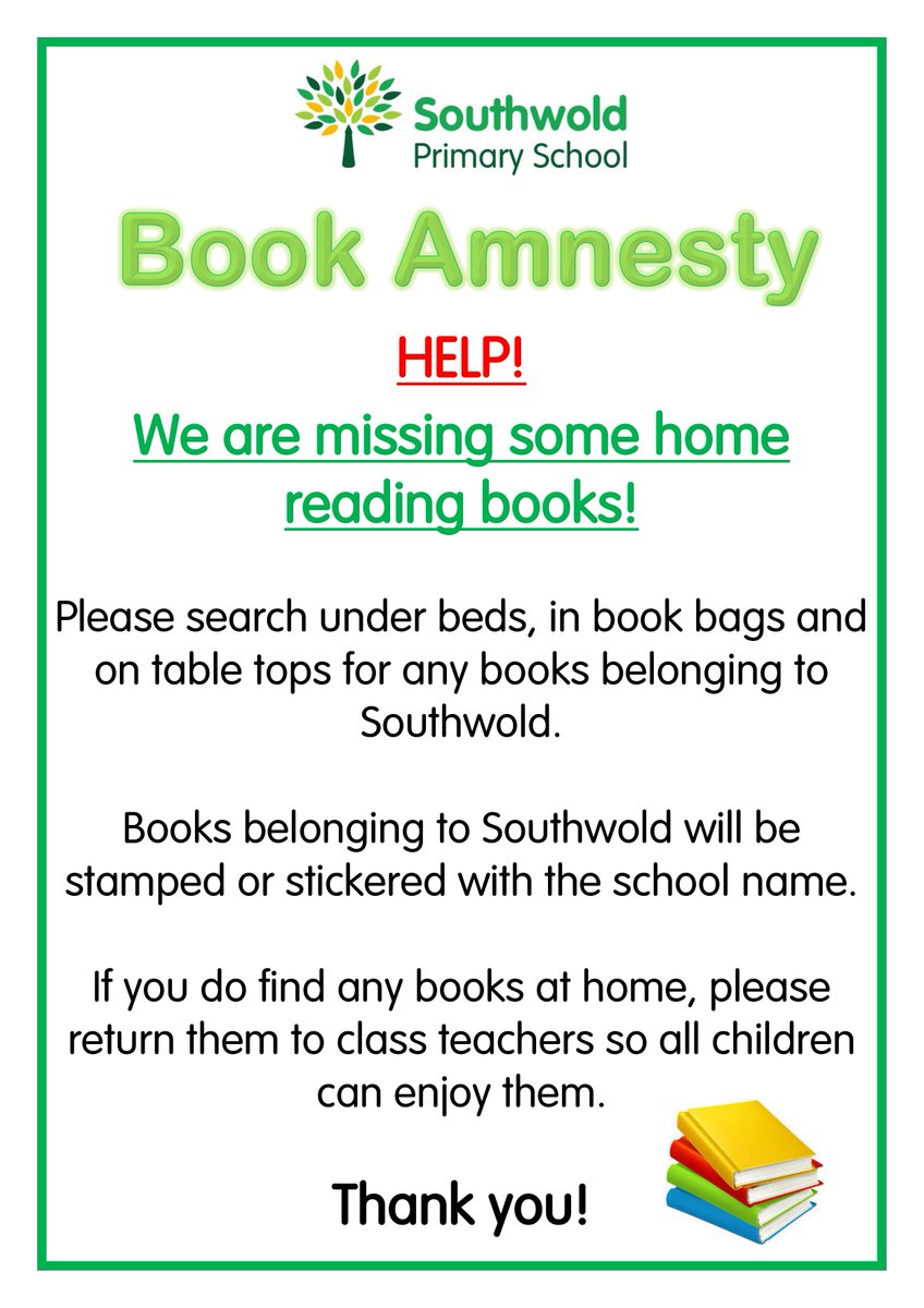 📚 Dear Parents/Carers, a gentle #reminder to return any #reading #books at home back to the school as we are missing quite a few books in our library. Thank you for your cooperation. 📚