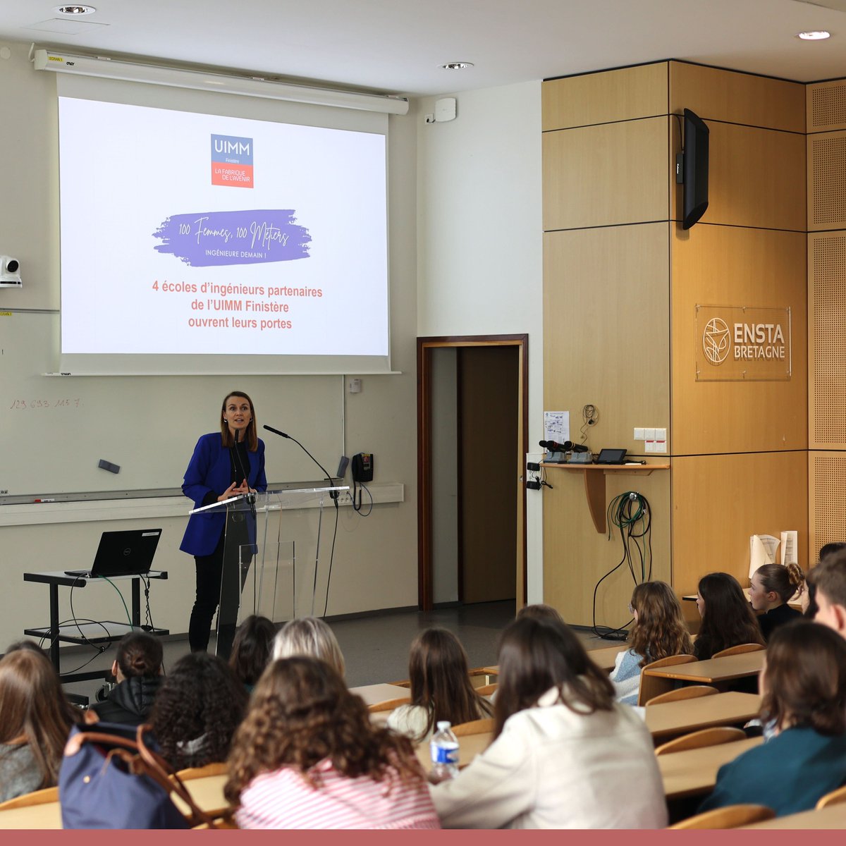 Le 21 mars 70 lycéennes de 5 établissements du Finistère découvraient le campus ENSTA Bretagne, ses formations et surtout les parcours d’ingénieures et futures ingénieures lors de '100 femmes 100 métiers ingénieures demain' événement porté par l'UIMM29 👉bit.ly/43CuVHX