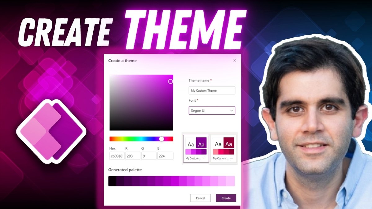 📢 Create your own Custom THEME 🎨 in Power Apps for MODERN controls Watch it in action🎥: youtube.com/shorts/mFMurAo… Select your theme font & primary color and it will automatically generate a palette based on the primary color. #powerapps #canvasapps #powerplatform