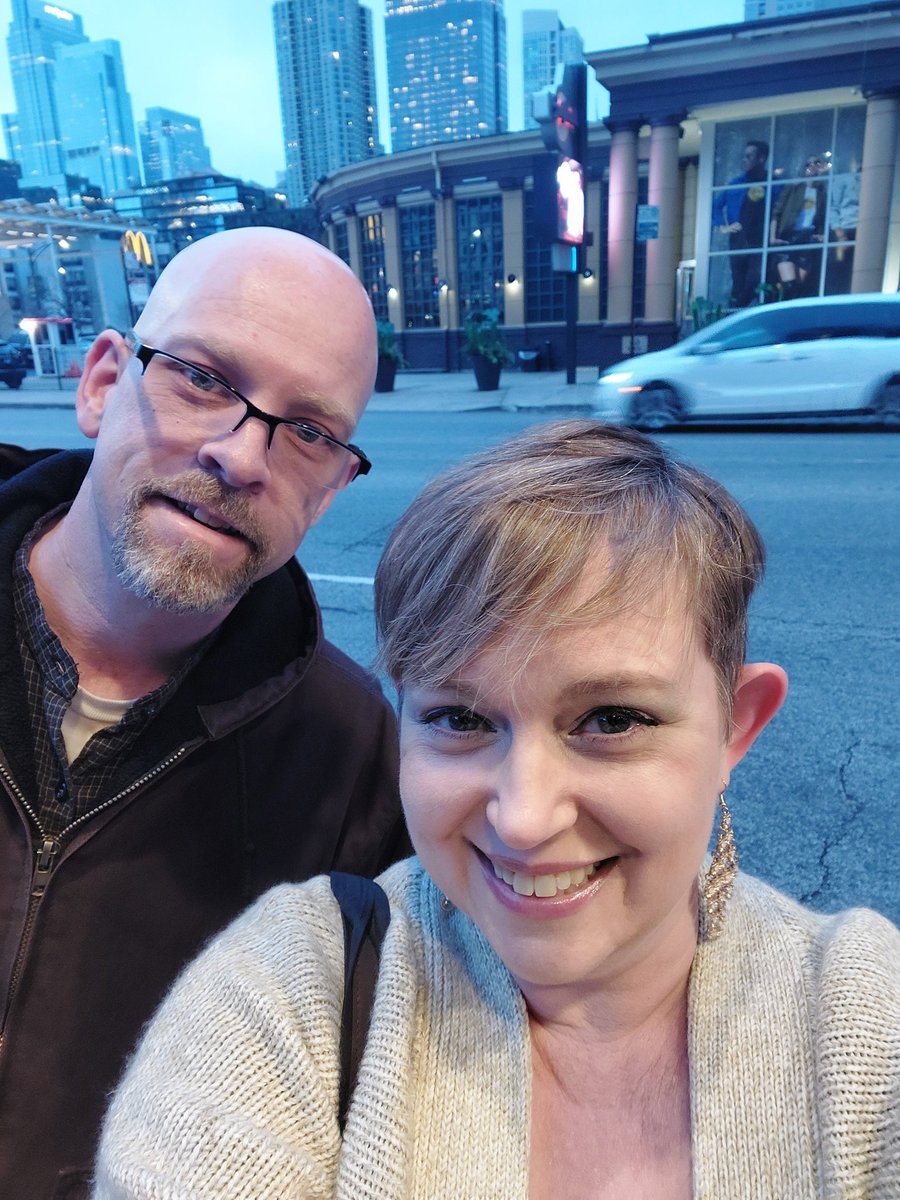 I'm currently in Chicago for the PCA National Conference. I'm a presenter this year. My presentation is titled 'Eclipsing the Patriarchy: Stephen King's It, Carrie, Gerald's Game, & Dolores Claiborne.' I'm thankful to have my husband along with me for all the fun. #stephenking