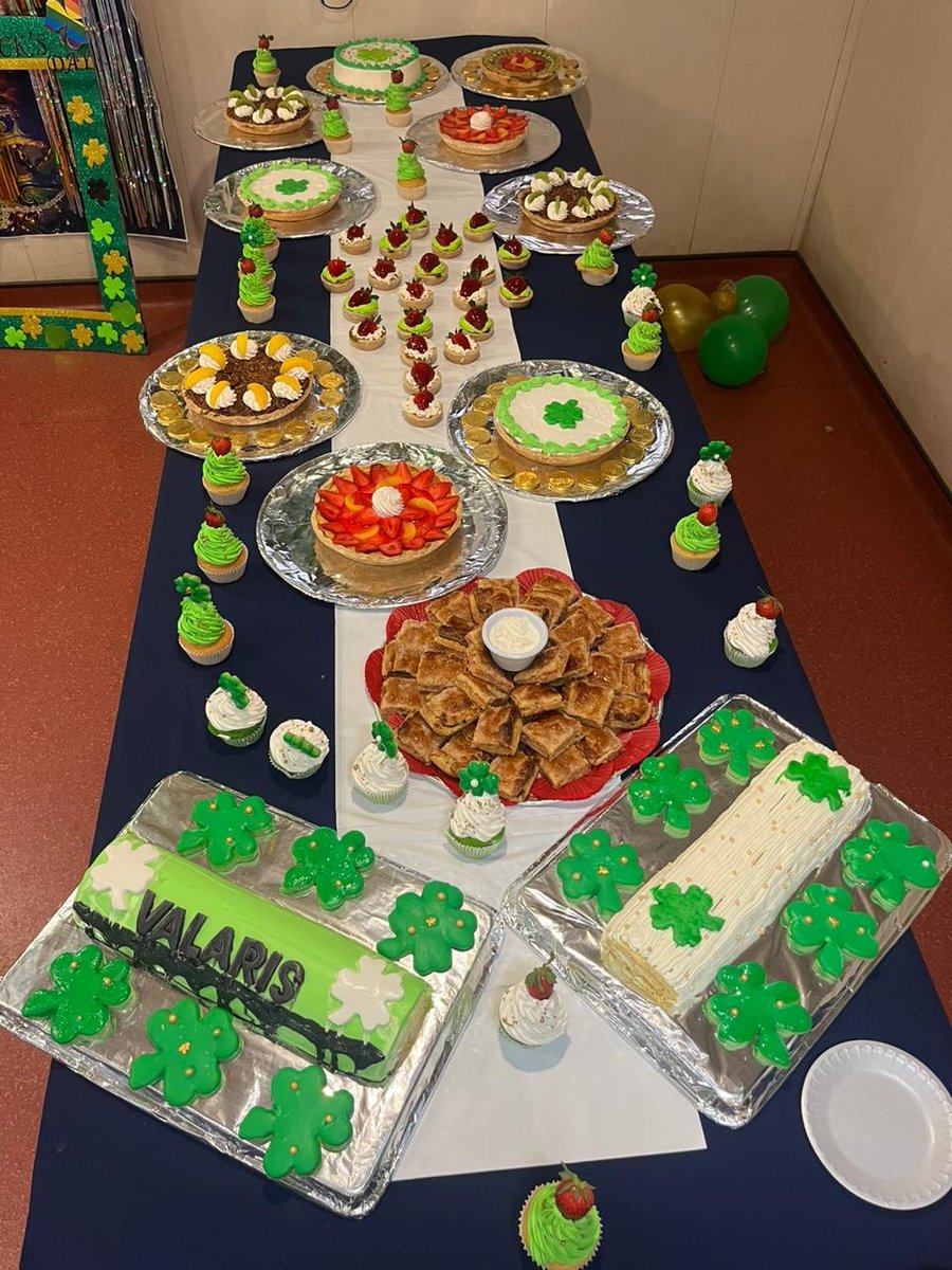 Check out the photos from the St. Patrick’s Day celebration on the VALARIS DPS-5. Thank you to the catering crews for the delicious treats!

#boldlyfirst #wearevalaris #riglife #valarisfamily