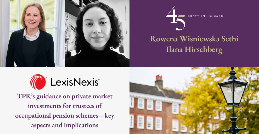 Rowena Wisniewska Sethi and Ilana Hirschberg provide an incisive analysis of the Pensions Regulator's recent guidance on private market investments. They examine the key messages, the implications and outline crucial next steps. Read the full article here: bit.ly/3VxjIXd