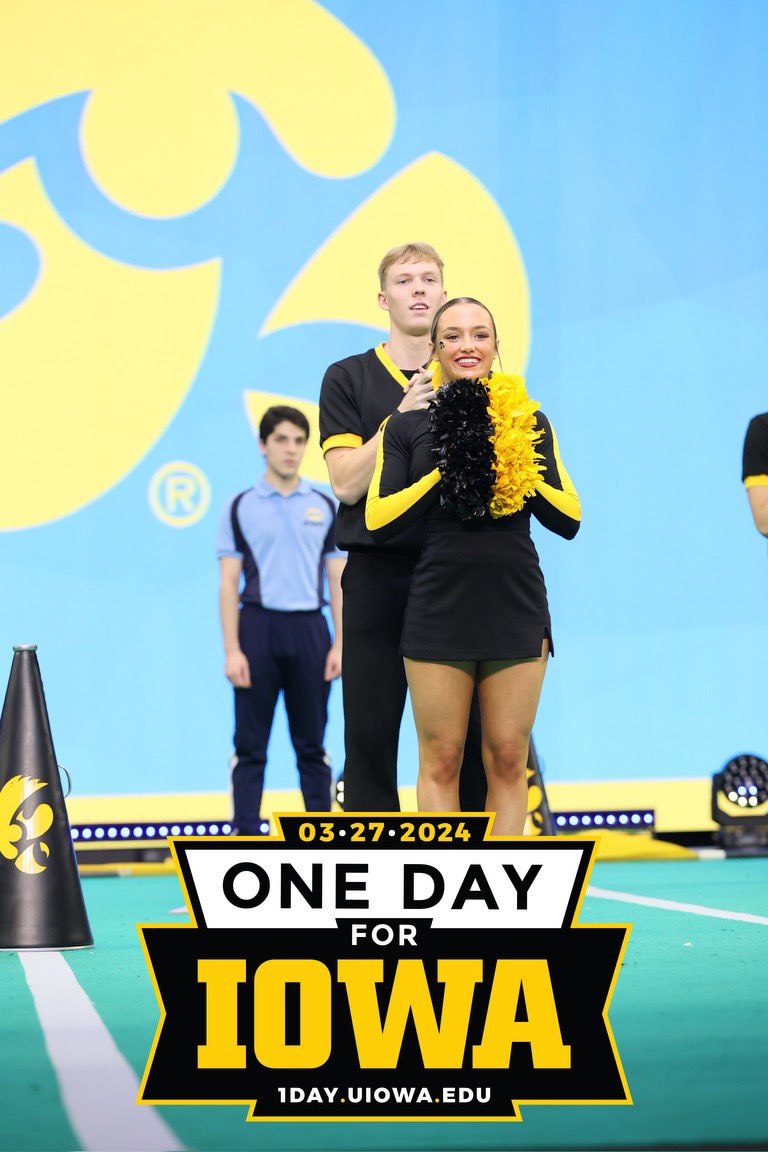 Today is #1DayforIowa ! This year, please help us #RaiseHawkeyeSpirit while we raise $10,000 toward our national fund to attend UCA/UDA College Cheerleading and Dance Team National Championship.