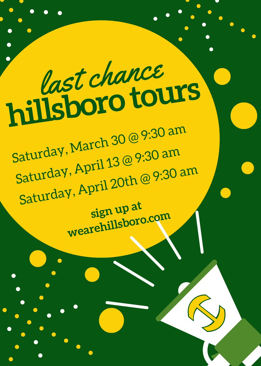 There are only a couple more opportunities to tour <a href="/HillsboroBurros/">Hillsboro Burros</a>. Here’s the link to sign up. wearehillsboro.com/why-hillsboro/…