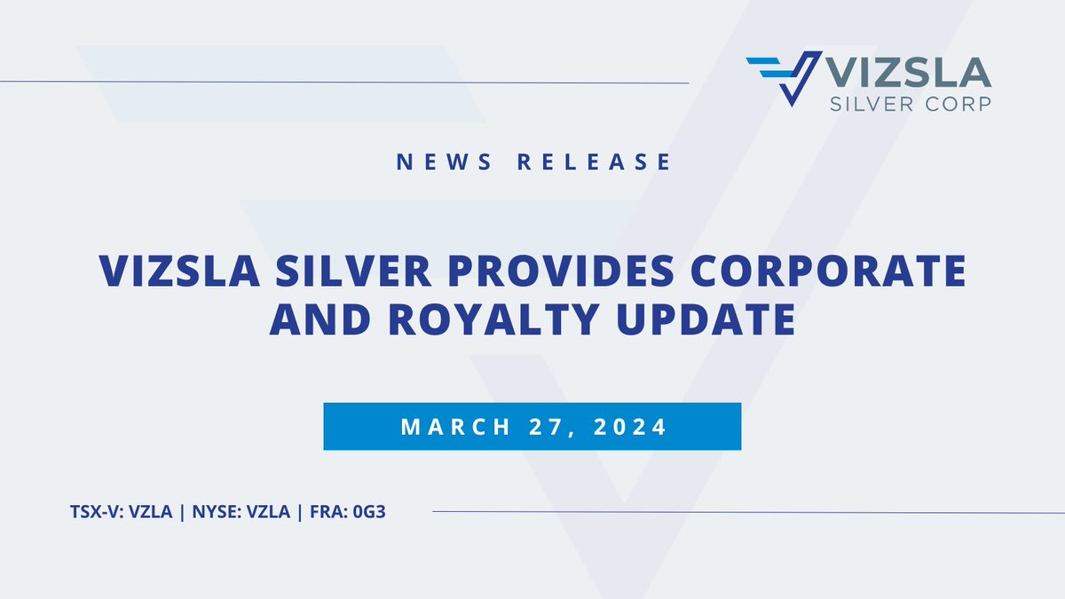 [NEWS] Vizsla Silver Provides Corporate and Royalty Update Read more: bit.ly/3TSyPcv $VZLA.V #silver #gold #mexico