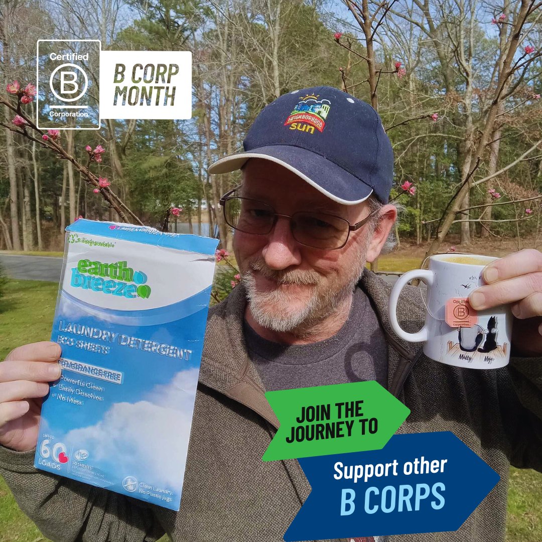 We decided to share with our subscribers and greater solar community the B Corps we love and support. When Matty does his laundry he uses Earth Breeze laundry sheets, drinks Bigelow tea, and wears his Neighborhood Sun hat...all B Corps. #BCorpMonth @bigelowtea @myearthbreeze