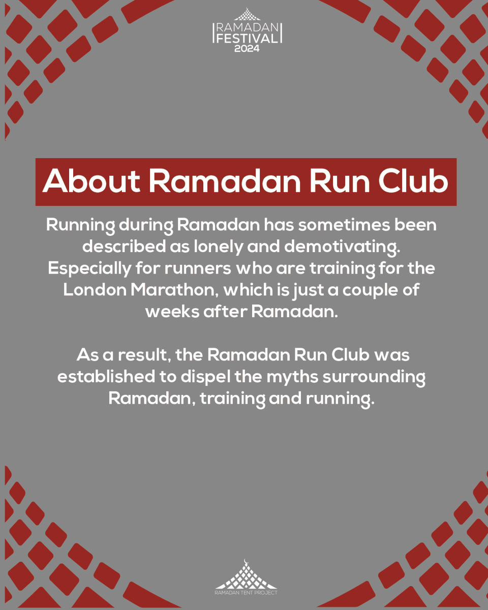 RamadanTent's tweet photo. It's the final countdown! Join us for Week 4 of #RamadanRunClub presented by #RamadanTentProject! 🏃‍♀️ Let's finish strong with our last run of #Ramadan2024. Limited spots available – sign up to our newsletter for everything you need to know:
https://t.co/vUJDFNmqAO https://t.co/wvFx7gvbl9