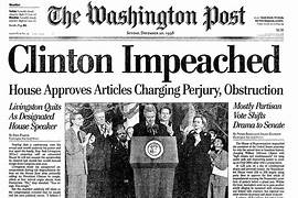 Picture it, 1998. The world watched as Republicans vowed six ways until Sunday, that lying about sex was grounds or perjury & obstruction. Slack-jawed Democrats kept wondering if Clinton's impeachment was a joke or if he'd get fired for the 'stain' he left on Democracy's dress.