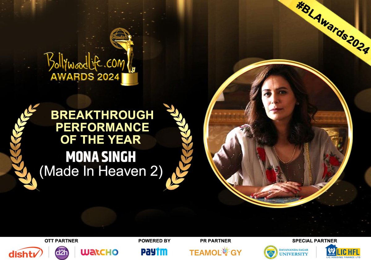 Actress #MonaSingh wins the Breakthrough Performance of the Year award for her role in Made In Heaven 2 in the OTT Category at BollywoodLife Awards 2024 Congratulations!✨❤️@MonaJasbirSingh #BollywoodLifeAwards2024 #BollywoodLifeAwards #BLAwards2024 #MonaSingh