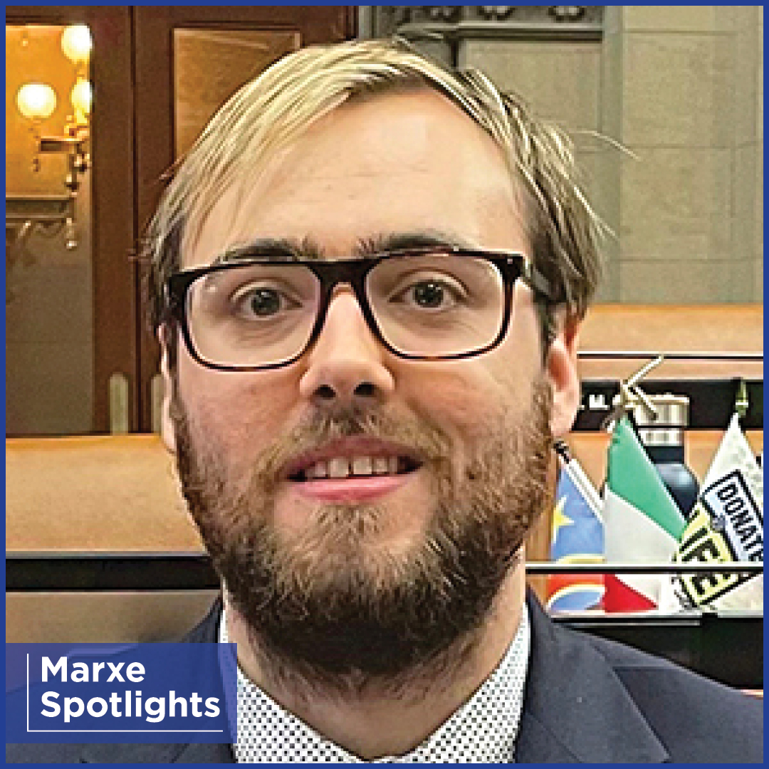 Don't miss out on getting to know our March #MarxeAlumni Spotlight - Christopher Blackwell  ! 
MPA alum speaks about his internship with the New York State Assembly, his interest in government and public policy, and more in this spotlight.

➡️ ow.ly/XVzR50QKNf4

#MarxePride