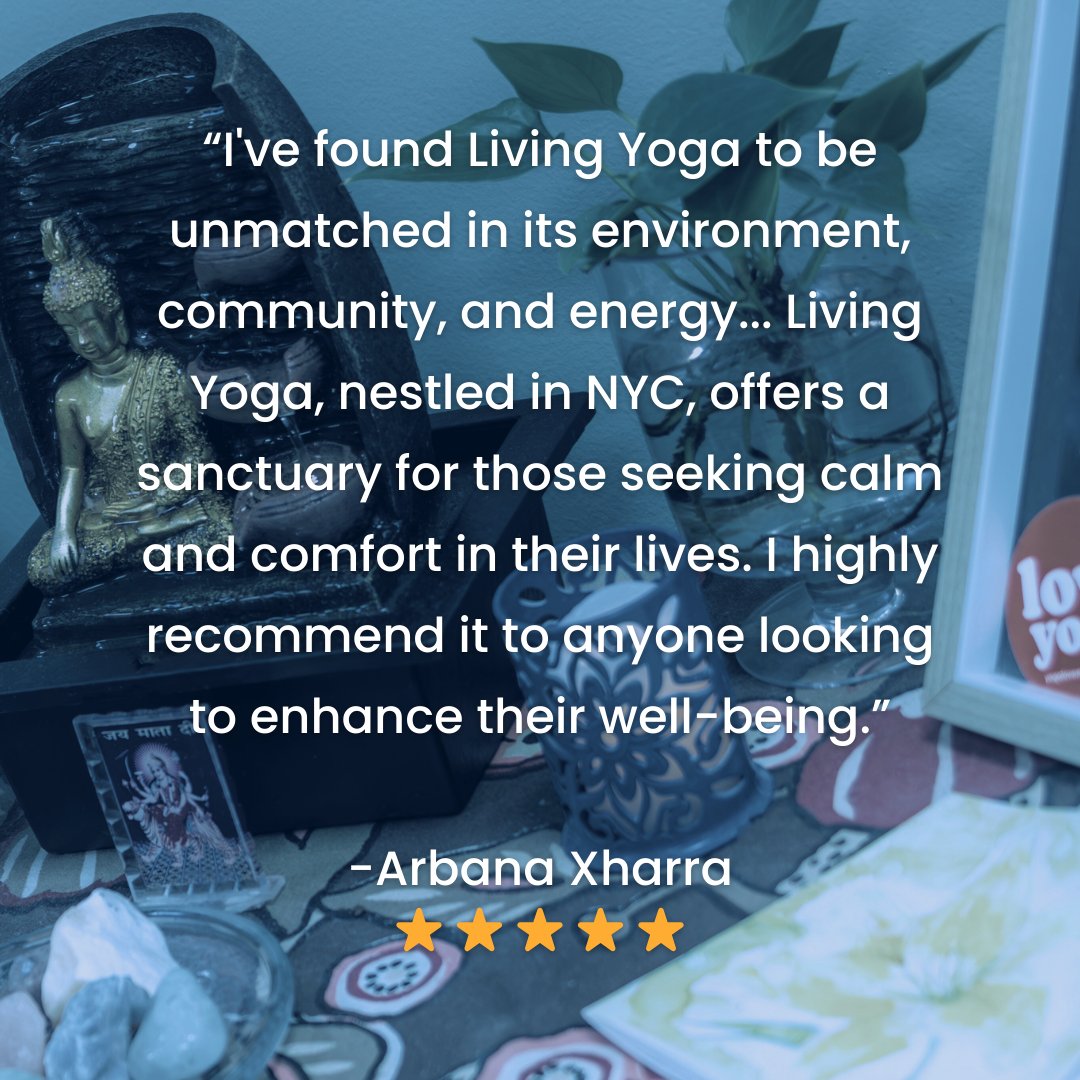 We're very proud of the community that comes together at our studio every day. Just about everyone will feel welcome.  We're happy you're now a part of it, Arbana! Thank you for this amazing review.

#mylivingyoga #community #foresthills #regopark #briarwood #queensyoga #nycyoga