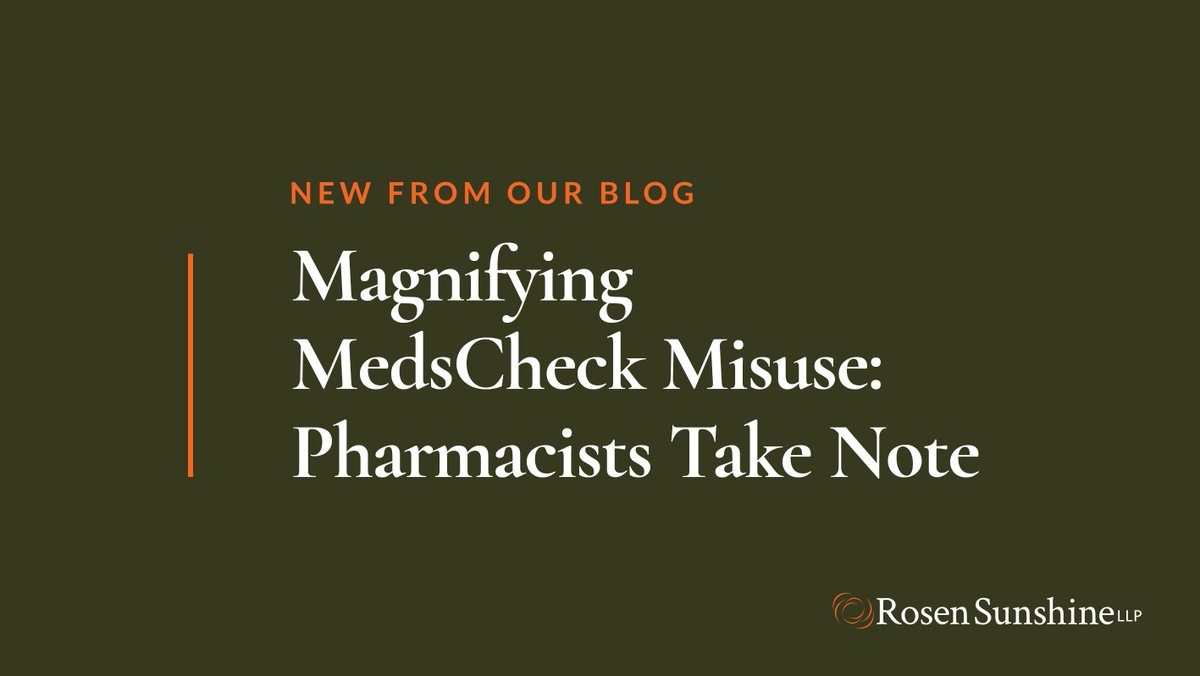 Recent news stories have highlighted concerns about Ontario's MedsCheck program. In this blog post we outline what pharmacists need to do to avoid facing allegations of professional misconduct when conducting medication reviews: rosensunshine.com/blog/magnifyin…