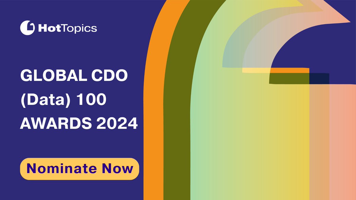 🔓Nominations are Now Open for our CDO (Data) 100 Awards 2024. Nominate here: hubs.la/Q02gLD9R0

⏰ Don't miss out! The deadline for nominations is midnight on the 5th April 2024. And remember, you can also nominate yourself.