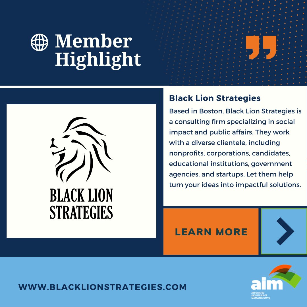 🌟 Based in Boston, @BlackLionStrat is your go-to consulting firm for social impact and public affairs. 🦁✨ From nonprofits to startups, they turn ideas into impactful solutions. Learn more: blacklionstrategies.com #SocialImpact #PublicAffairs #Boston #mabiz 🚀👥