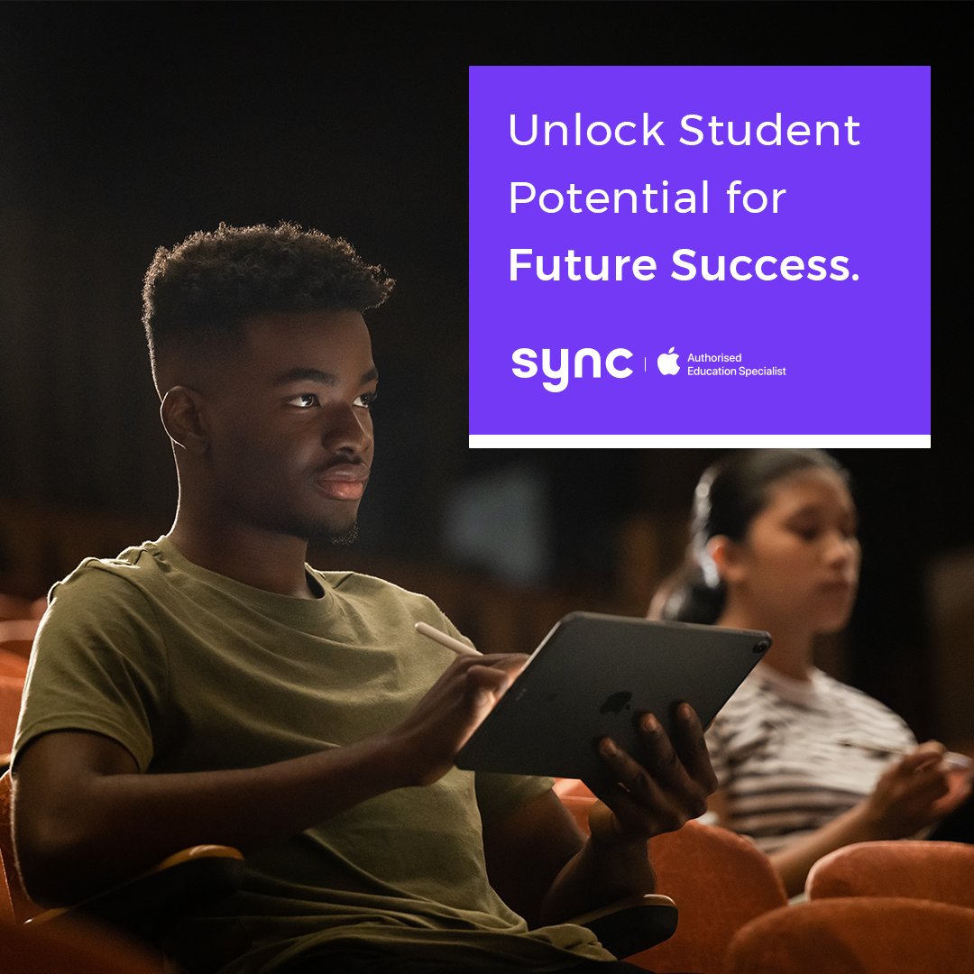 Unlock Student Potential for Future Success 🔑 Bridging the gap between backgrounds and opportunities is key to creating a brighter future. Apple devices provide students with access to crucial technological skills needed in their future roles. wearesync.co.uk/education/brid…