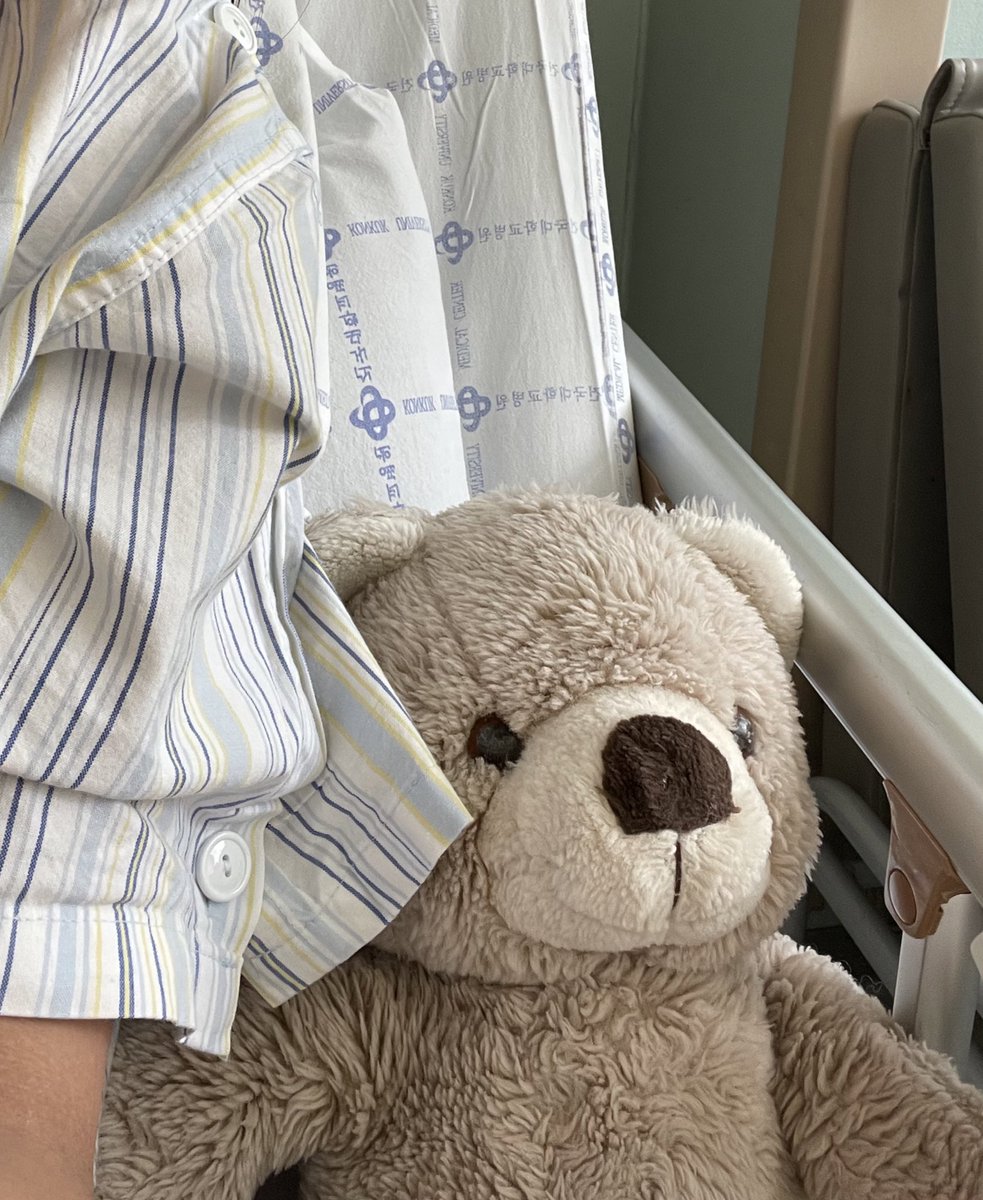 작년에 곰돌이 맡기면서 3n년 동안 한 번도 떨어져 있어본 적 없다고 말씀드리며 눈물이 나서 엉엉 울었는데 원장님이 잘 치료해준다 위로 해주셔서 더 울었다 🥲
기숙사도 어학연수도 입원도 내 모든 인생을 함께 한 곰돌이는 치료받고 잘 지내고 있어요 🥰