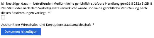 Wer die Qualitätsjournalismusförderung beantragt, muss eine Bestätigun der WKSTA vorlegen, kein Terrorist zu sein. Der Antrag ist ein reines Bürokratiemonster.