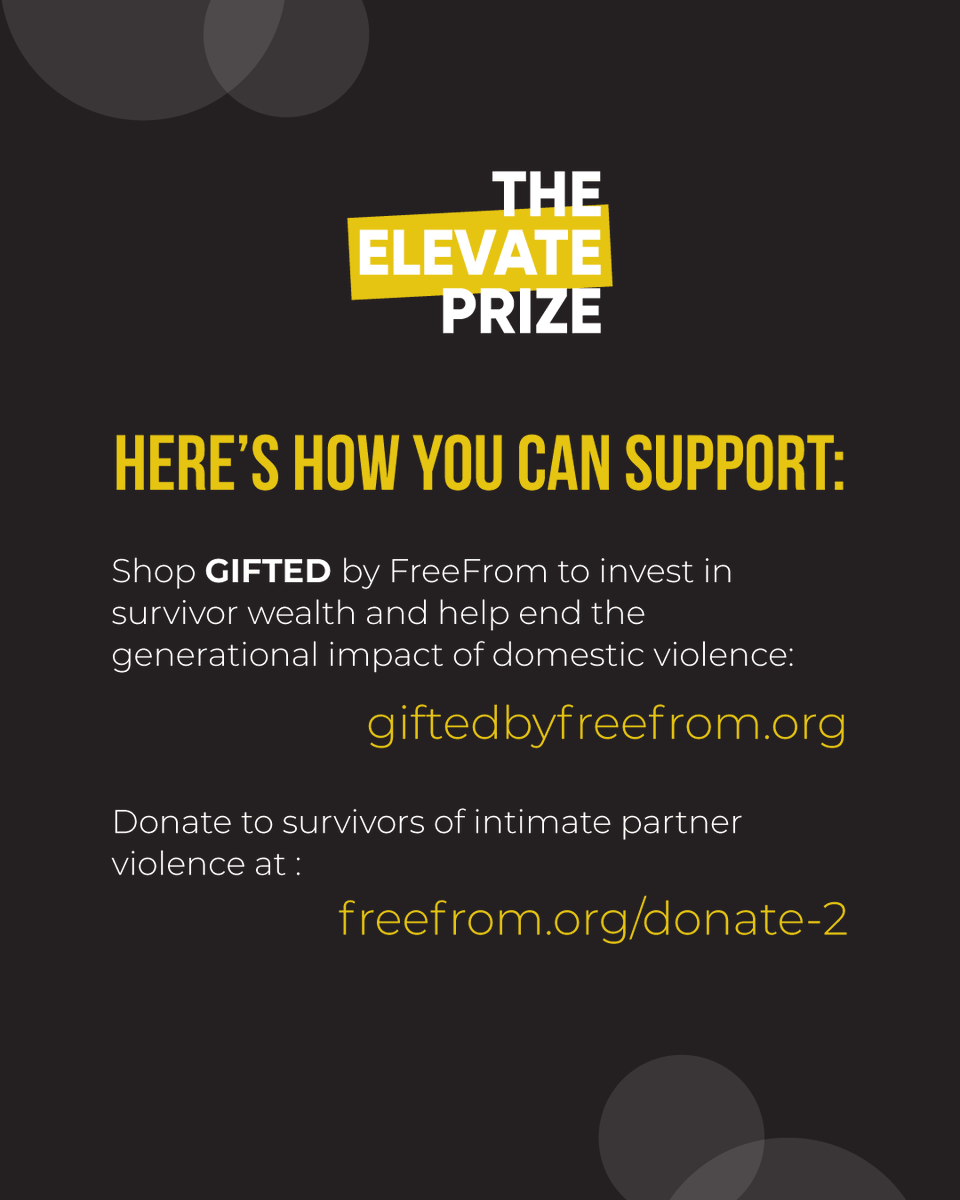 #WomensHistoryMonth spotlight: 2024 Elevate Prize winner, Sonya Passi. Sonya and her organization FreeFrom support survivors of intimate partner violence while fighting to reframe how we think about and address systemic gender-based violence. Learn more: elevateprize.org/perspectives/b…