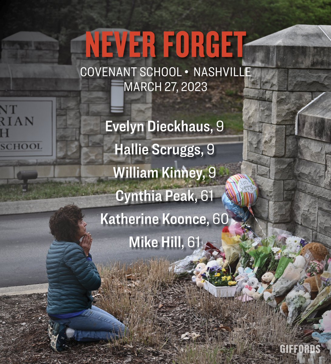 One year ago today, 3 students and 3 staff members were shot and killed at the Covenant School in Nashville. Our schools should be safe havens. Instead, an entire generation is traumatized by gun violence. As we remember the victims, we recommit to honoring them with action.