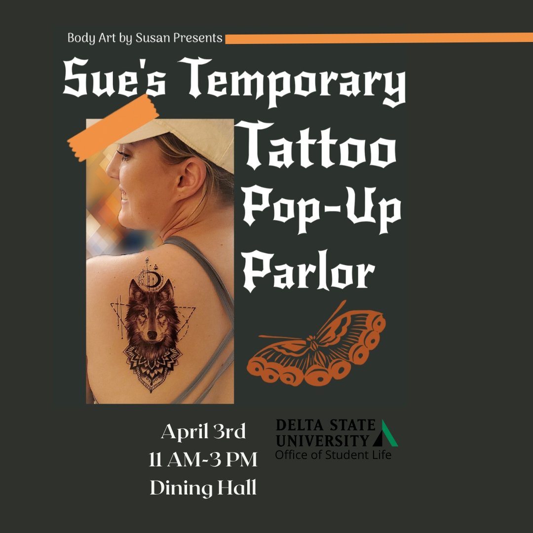Temporary Tattoo Pop-Up with Student Life!  Tag a friend you want a matching tattoo with⬇️