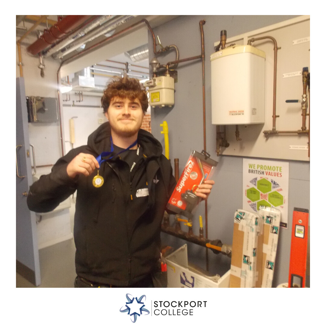 🎖️Lewis Cobane achieved 1st place in Level 2 Plumbing at the GM Skills competitions!... Well done, Lewis, your hard work paid off! @GMColleges #gmca #gmcolleges #greatermanchestercolleges #plumbing