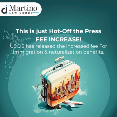 Immigration Breaking News! Attention #immigrants, Be aware of the recent announcement about increased fees! 🚨These new fees will take effect starting April 1, 2024. Stay updated on the latest #immigrationnews by following us! Contact us: 🌏 rdimartinolaw.com