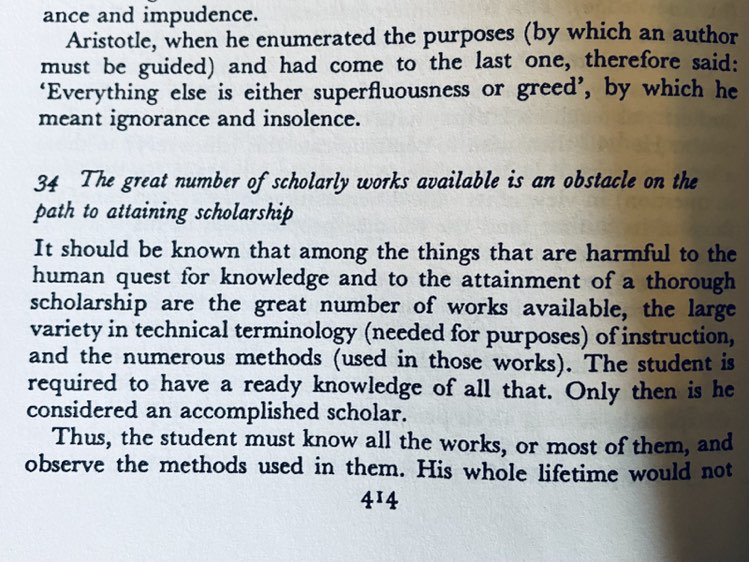 Ibn Khaldun (1332-1406) complaining that people publish too much is a whole mood
