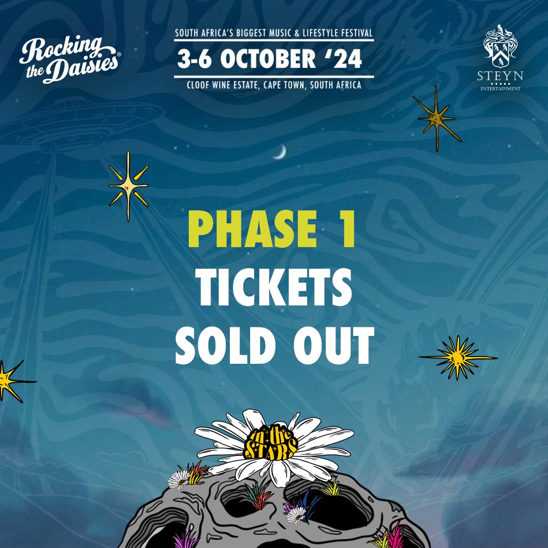 You showed UP today - thank you so much for all the Daisies love! Phase 1 Thursday to Sunday and Phase 1 Friday to Sunday tickets are officially sold out. Phase 2 tickets are open and available immediately, TAP IN. 🫵 #RockingTheDaisies #Daisies2024 #SteynEntertainment