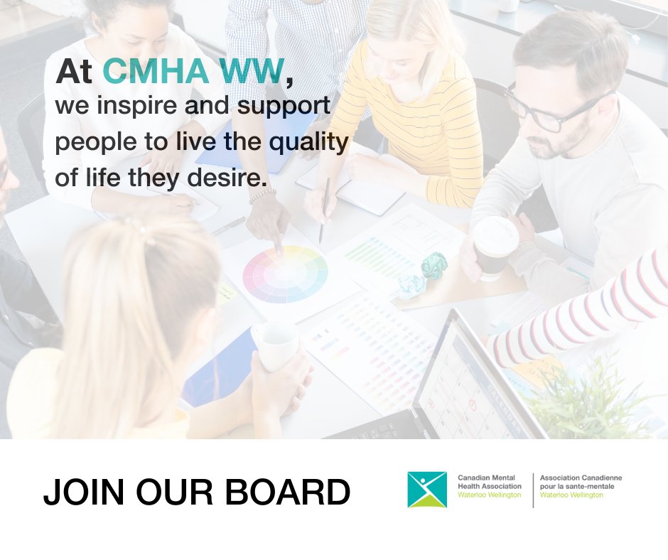We’re looking for new Board members and Board committee members! Learn more here: cmhaww.ca/aboutus/board-… Deadline to apply is April 14th.