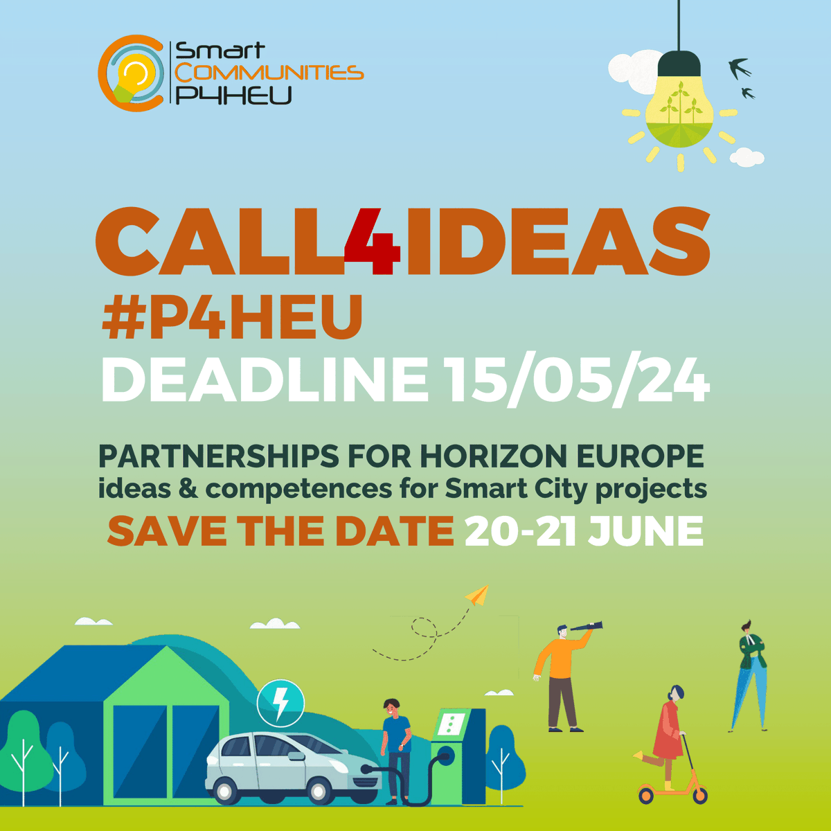 SmartCommunitiesTech (@cluster_smart) on Twitter photo ๐ก #call4ideas interested in project proposals for #smartcity topics?
Join the Partnerships for Horizon Europe event and register to be a speaker ๐ bit.ly/3VT1oIz
#P4HEU #HorizonEU
<a href="/piemonteinnova/">Fondazione Piemonte Innova</a> <a href="/EEN_EU/">Enterprise Europe Network ๐ช๐บ</a> <a href="/EEN_Italia/">Enterprise Europe Network Italia</a> ๐ก #call4ideas interested in project proposals for #smartcity topics?
Join the Partnerships for Horizon Europe event and register to be a speaker ๐ bit.ly/3VT1oIz
#P4HEU #HorizonEU
<a href="/piemonteinnova/">Fondazione Piemonte Innova</a> <a href="/EEN_EU/">Enterprise Europe Network ๐ช๐บ</a> <a href="/EEN_Italia/">Enterprise Europe Network Italia</a>