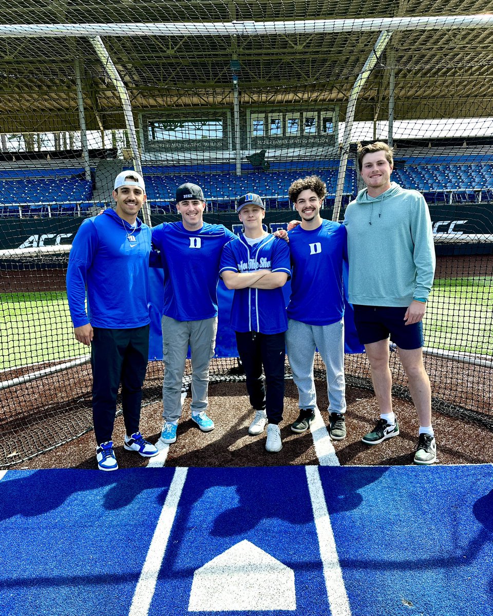 Huge S/O to @dsarmyt and the @etsbsbl crew for coming to campus and seeing what Duke Baseball is all about! Stay tuned for what they cook up! 👀🍿😈