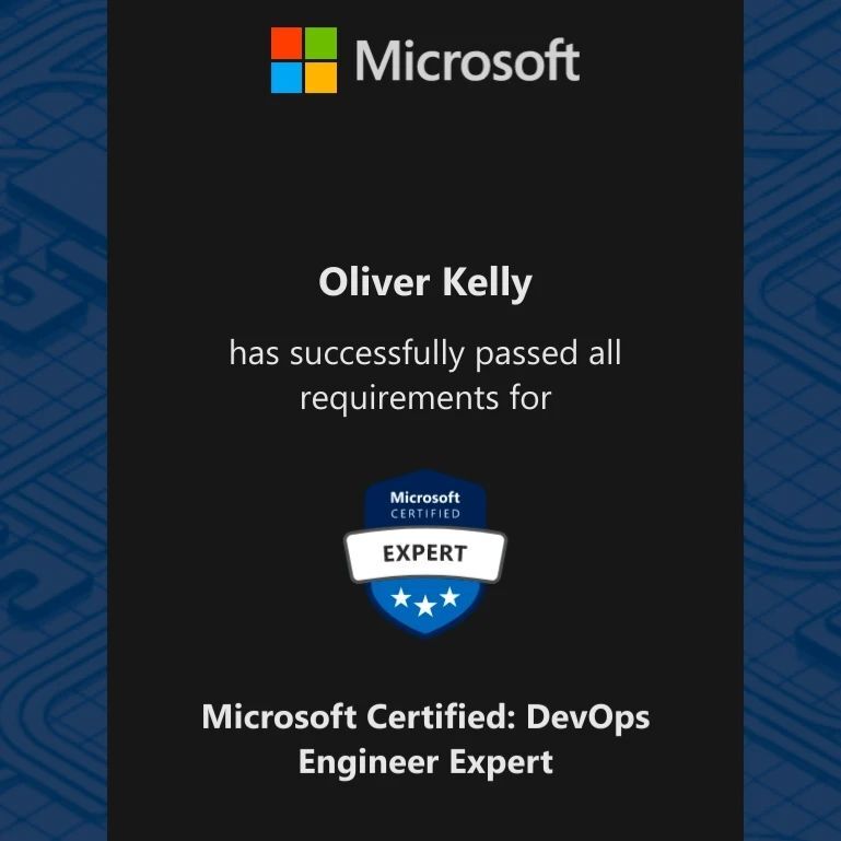 5 months after passing my Azure administrator exam I have now got another certificate, DevOps Engineer Expert 🥳