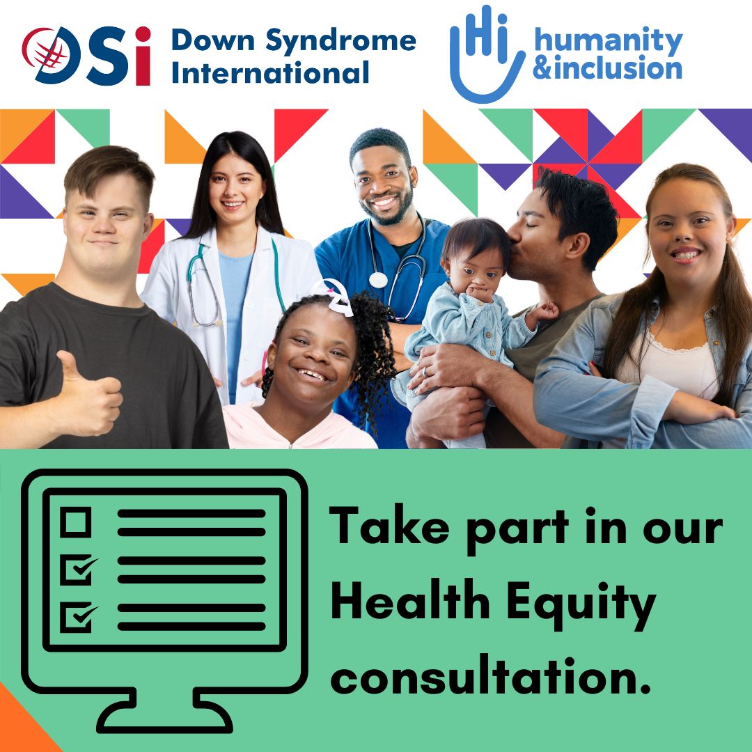 We are working with @HI_Advocacy to find out more about health equity for people with Down syndrome and intellectual disabilities. Please tell us about health in your country - find out more: ds-int.org/blog/take-part… #HealthEquity #DownSyndrome #InclusiveHealth