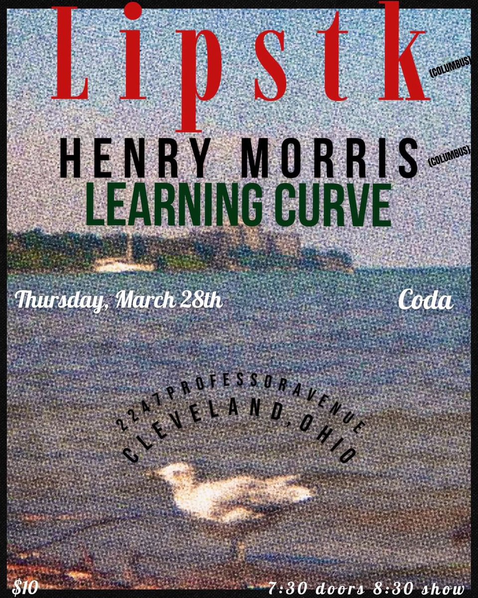 learningcurveoh's tweet photo. Ripping a gig tomorrow at @CODAtremont with our friends in Lipstk and Henry Morris! Music starts at 830, see you there! 

Tickets: https://t.co/VuI4n6w7Xl https://t.co/Q3YkGkoG4Z
