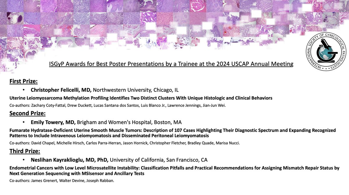 International Society of Gynecologic Pathologists (@ISGynP) on Twitter photo 2024-03-27 13:15:54