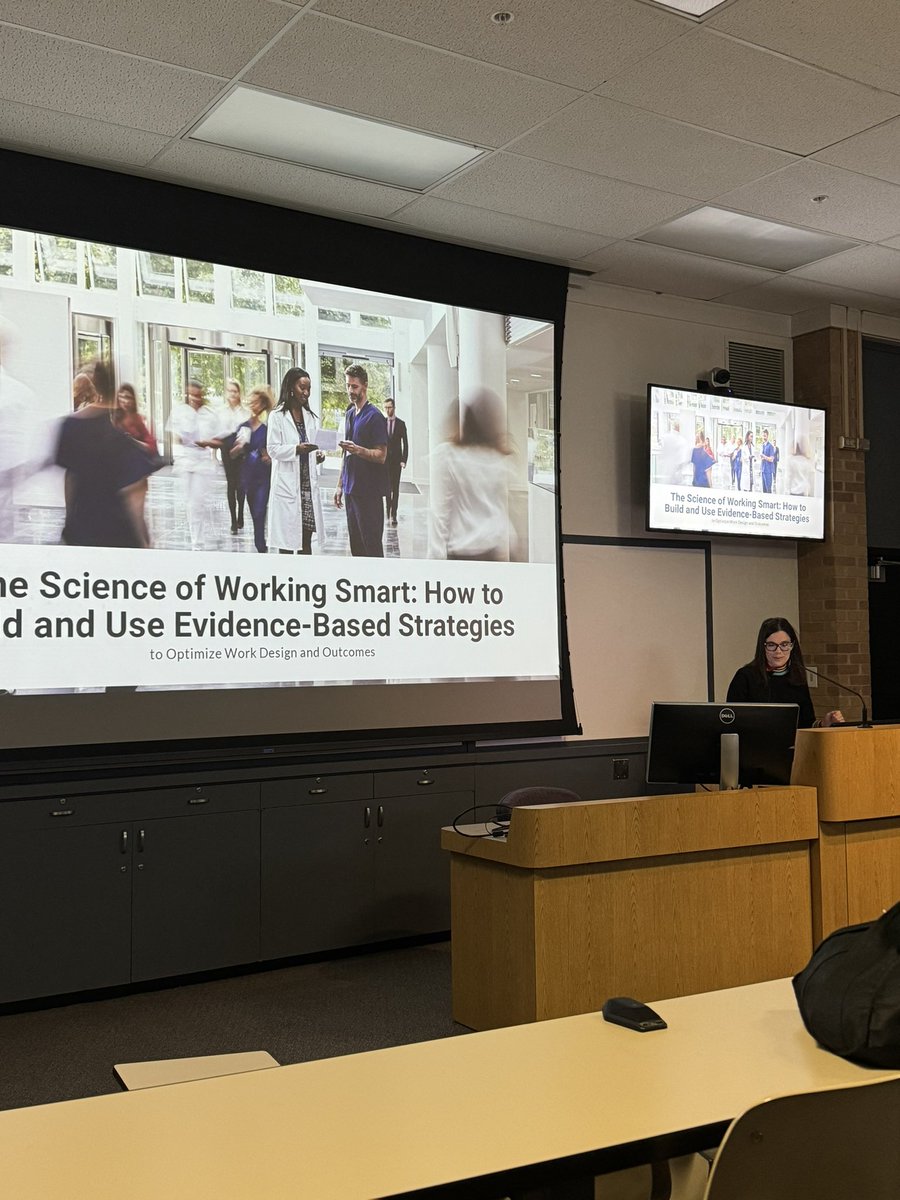 What are the evidence-based practices that apply to hospitalists in terms of staffing? Love getting to see @marishaburden present on clinical operations science as a visiting professor @uthsaim. #HowWeHospitalist @JHospMedicine