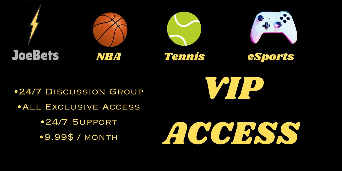 JoeBetsReal's tweet image. Launching VIP on whop.com/JoeBets/
Only 𝟵.𝟵𝟵$ per month you will get: 
- In depth analysis👨‍💼
- Exclusive VIP Picks👑
- Higher winrate and return📈
- Private community and discussion 🏠

Use code: JOEBETS to get 50% discount for new member

𝑶𝑹 
Join my free telegram…